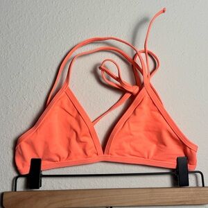 JOLYN Triangle Top Coral Bikini Top